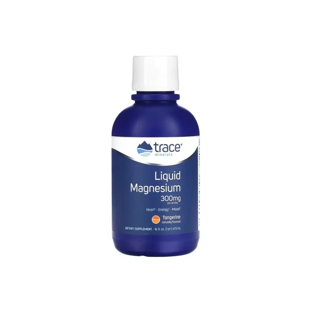Мінерали Trace Minerals Магній, 300 мг, смак мандарину, Liquid Magnesium, 473 мл (TMR-00277) - зображення 1