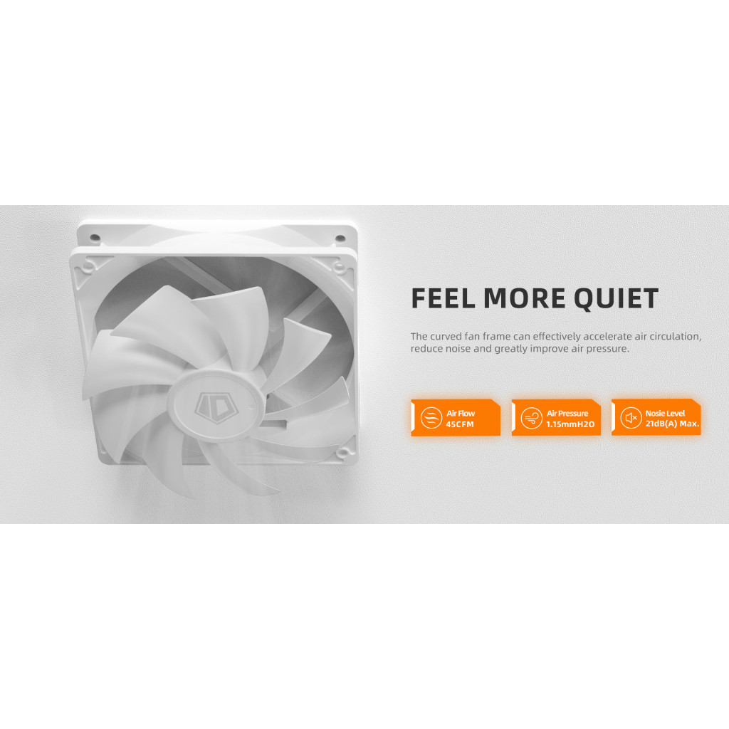 Кулер до корпусу ID-Cooling FL-12025 WHITE - зображення 5