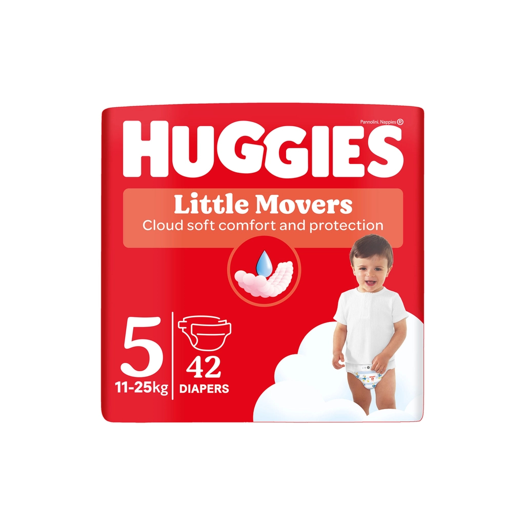 Підгузки Huggies Little Movers 5 (11-25 кг) Jumbo 42 шт (5029053567884_5029053567594) - изображение 1