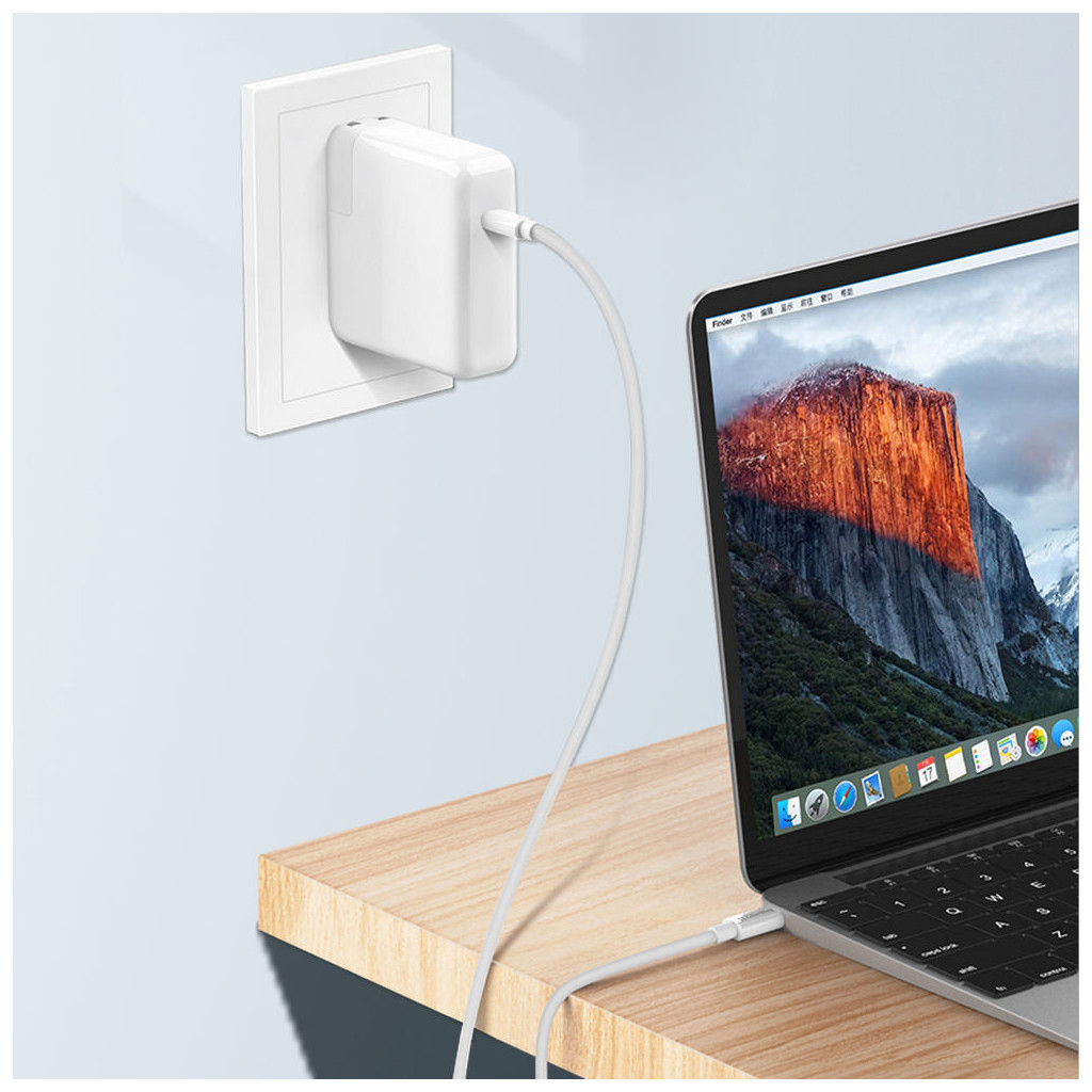 Дата кабель USB-C to USB-C 1.0m 5A 100W white ColorWay (CW-CBPDCC058-WT) - зображення 9