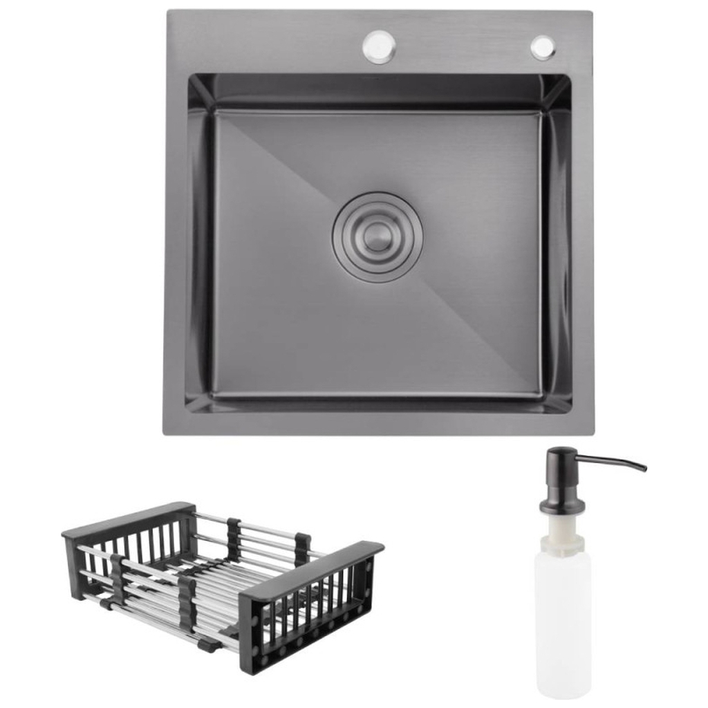 Мийка кухонна Kroner Schwarze-4545HM (CV033856) - зображення 1