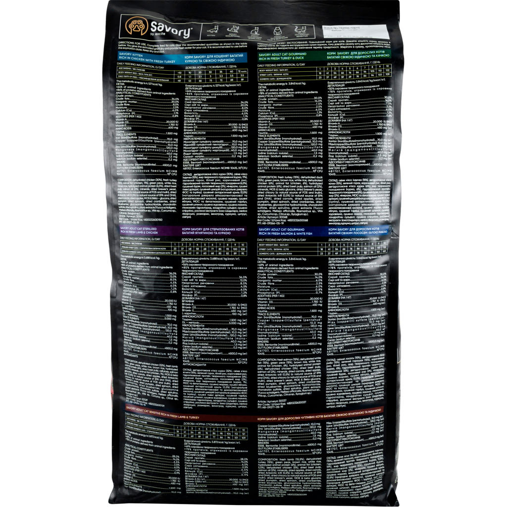 Сухий корм для кішок Savory Adult Cat Steril Fresh Lamb and Chicken 8 кг (4820232630129) - зображення 3