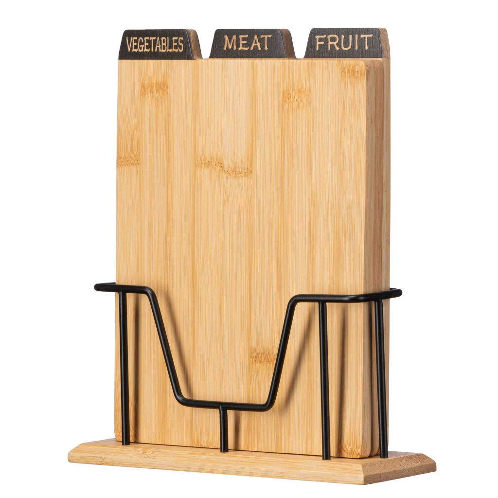 Дошка для нарізання Ardesto Midori 3шт, 23.5 х 7.5 х 27 см, бамбук, метал (AR1427BM) - зображення 1