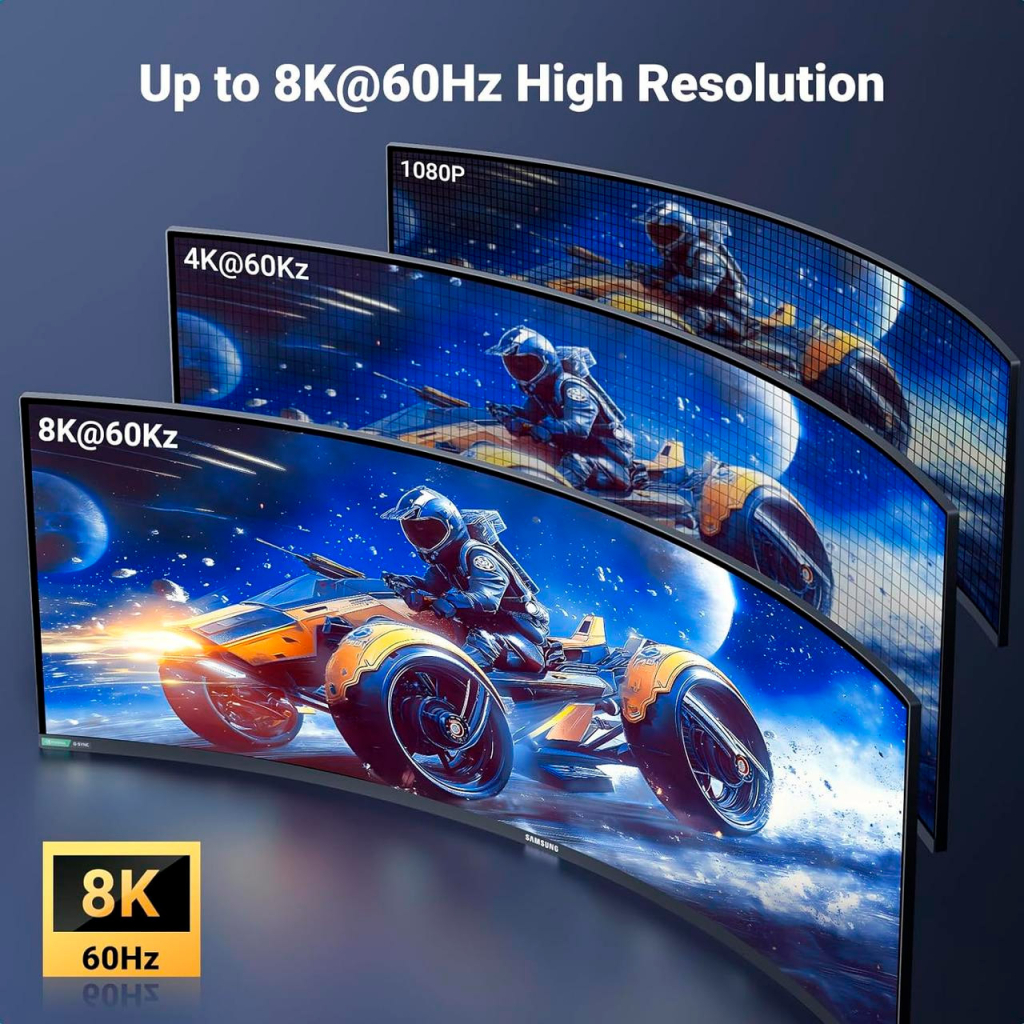 Кабель мультимедійний HDMI M to HDMI micro M 1.0m V2.1 8K60Hz HD164 black UGREEN (15516) - зображення 3