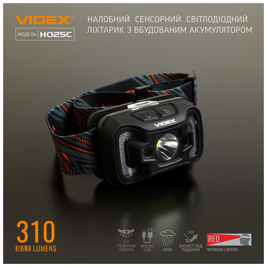 Ліхтар Videx 310Lm 5000K (VLF-H025C) - изображение 3