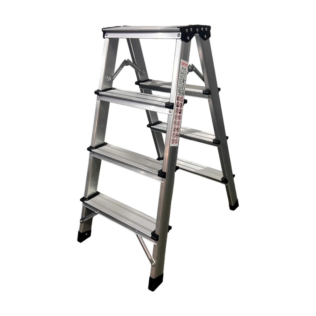 Драбина GTM 4сх. верхня сходинка 0,78м, двостороння (KMH1204) - зображення 1