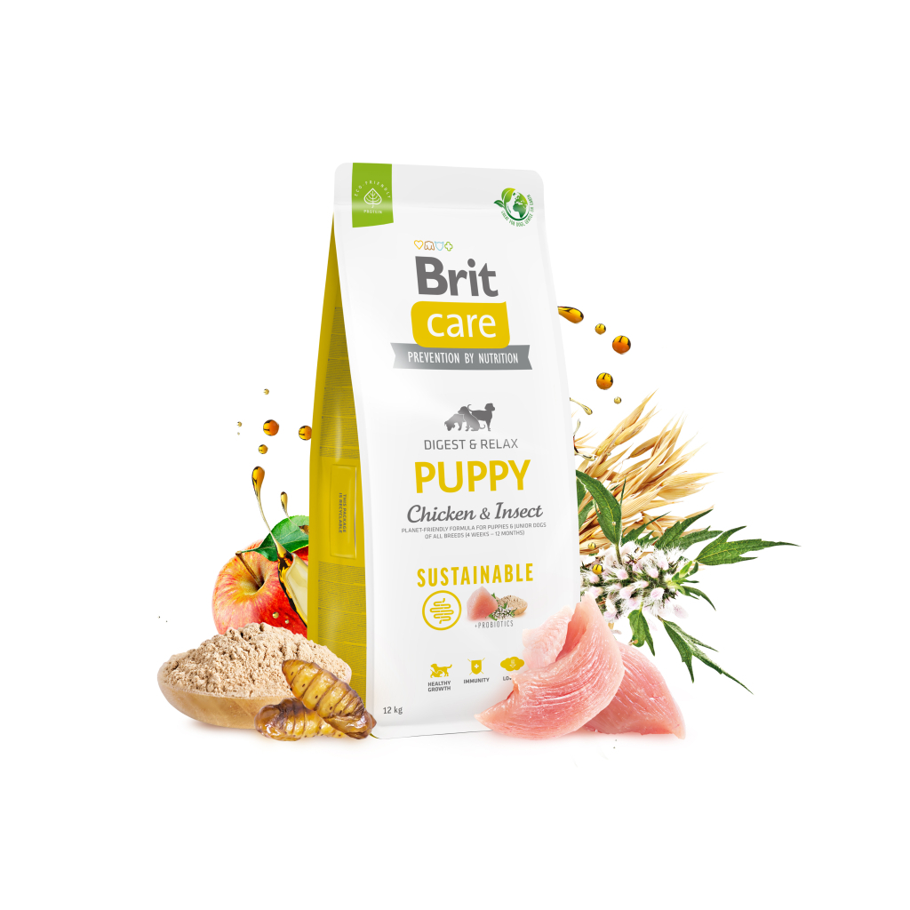 Сухий корм для собак Brit Care Dog Sustainable Puppy з куркою та комахами 12 кг (8595602558629) - зображення 2