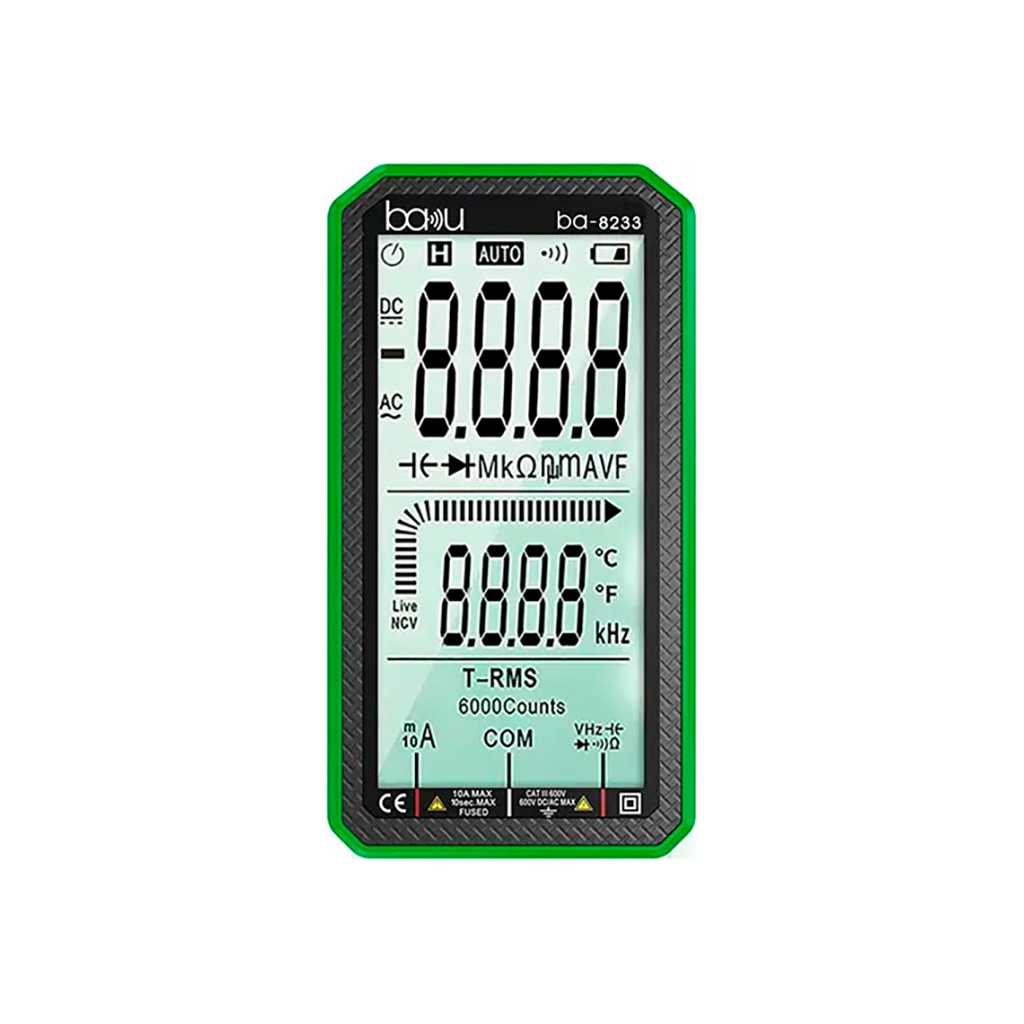 Цифровий мультиметр Baku BA-8233 V, A, R, C, F (BA-8233) - зображення 1