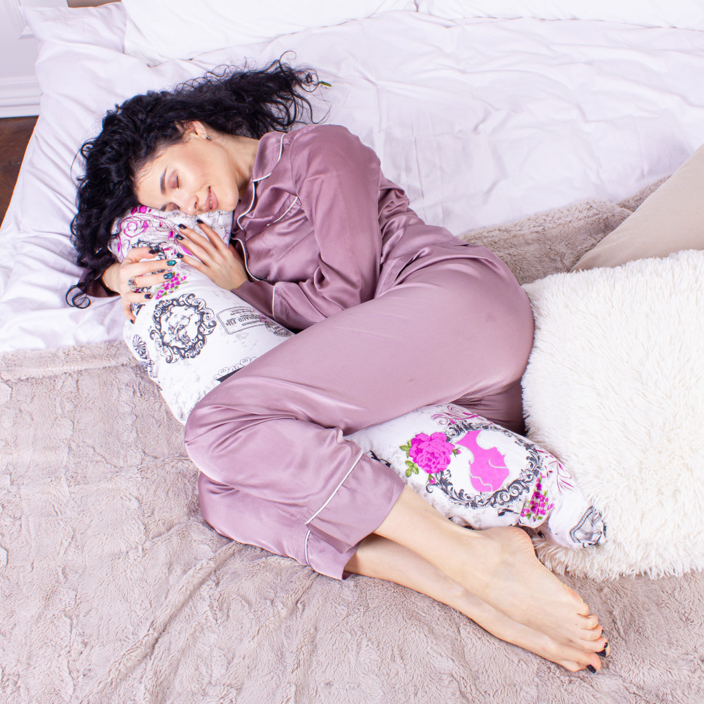 Подушка MirSon для вагітних та годування №8327 Print Line 17-0188 Grettir Бязь 30х170х20 см (2200006200529) - изображение 5