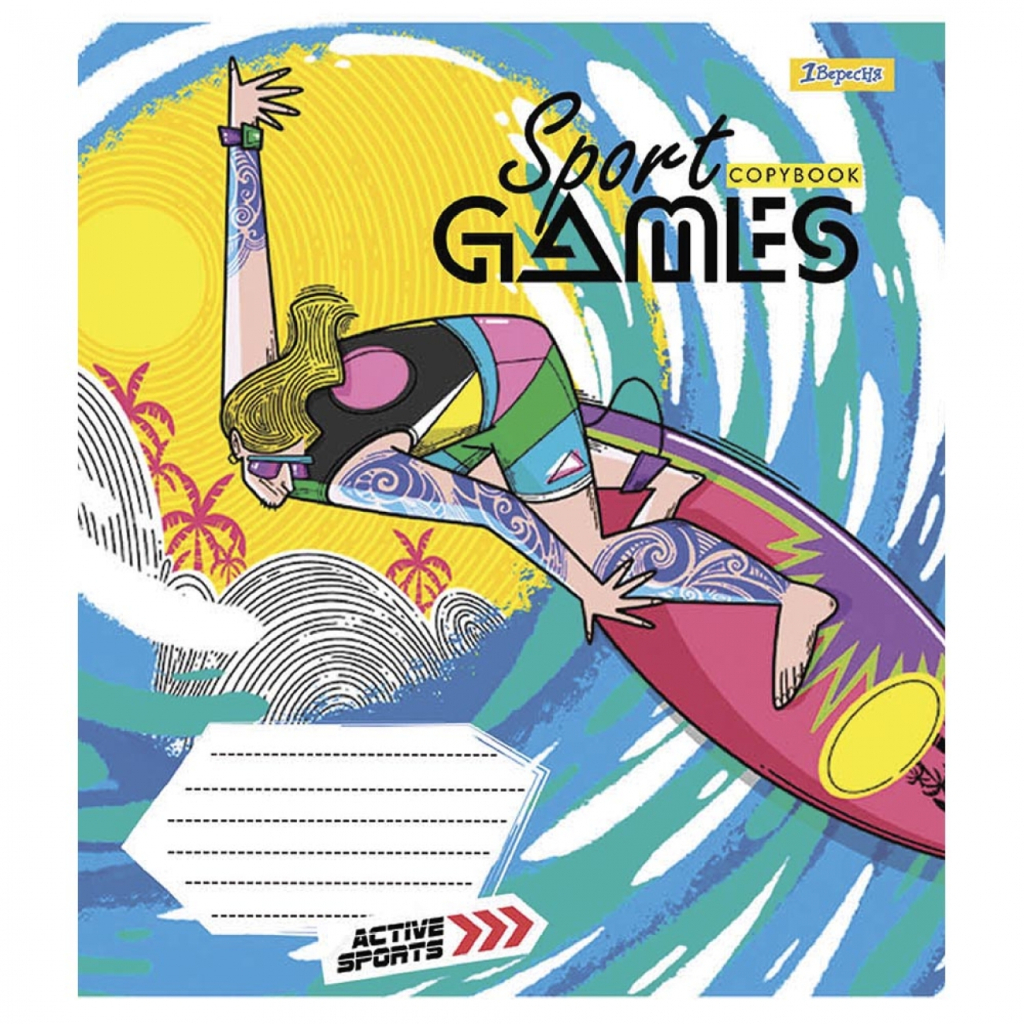 Зошит 1 вересня А5 Sport games 36 аркушів, клітинка (766674) - зображення 3