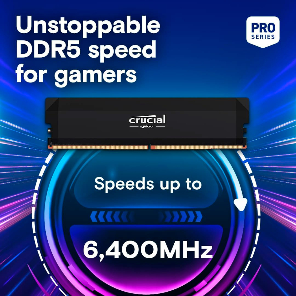 Модуль пам'яті для комп'ютера DDR5 32GB 6400 MHz Pro OC Micron (CP2K16G64C38U5B) - зображення 3
