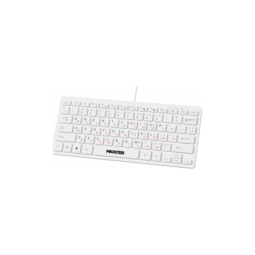 Клавіатура Maxxter KBM-C01W-UA USB UA White (KBM-C01W-UA) - зображення 2