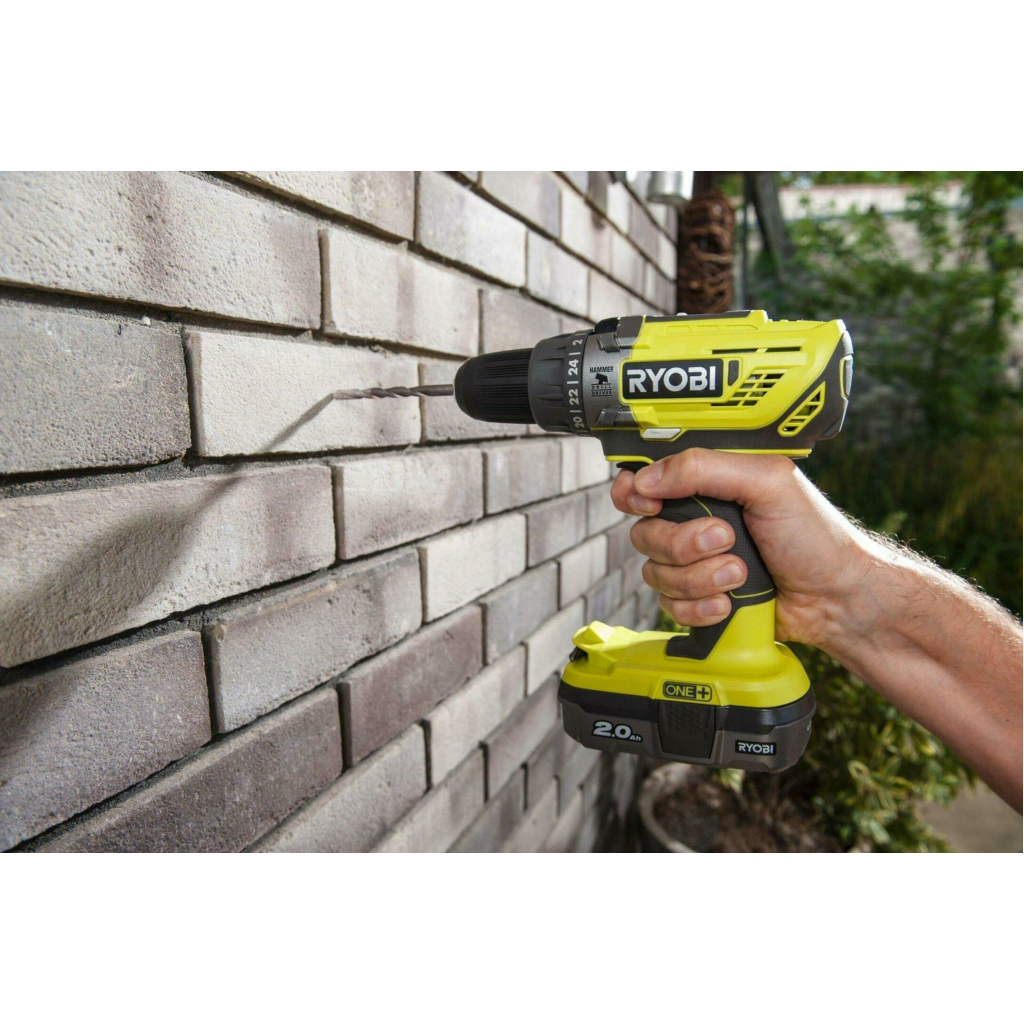 Шуруповерт Ryobi ONE+ R18PD3-242S 18V, 1х2Ah, 1х4Ah, 50Нм, 500/1800об/хв, сумка (5133003820) - зображення 3