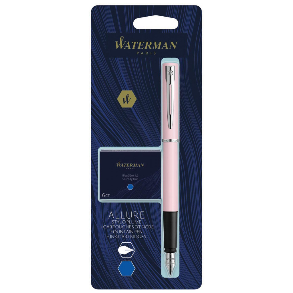 Ручка пір'яна Waterman ALLURE Pastel Pink CT  FP F блістер (13 316b) - зображення 3