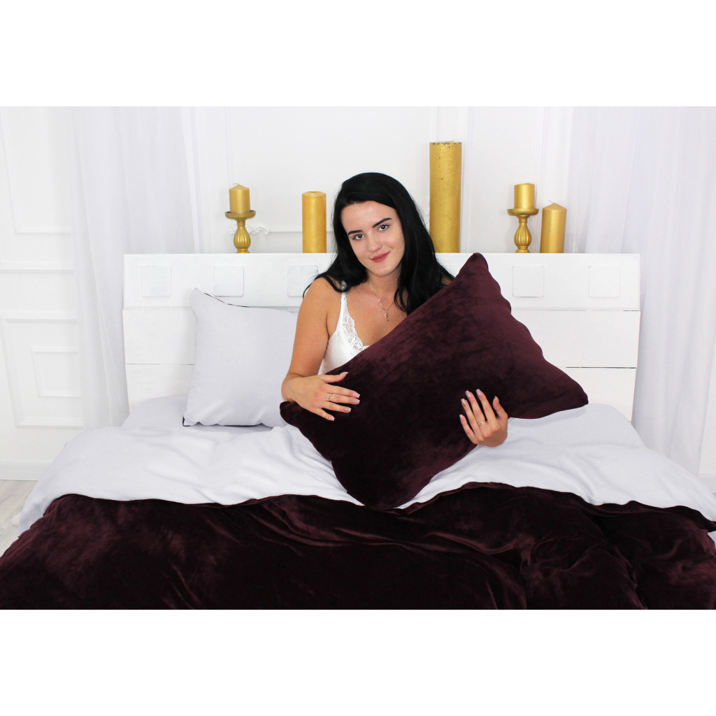 Постільна білизна MirSon Велюр Winter Terry 28-0019 Lotus Двоспальний (2200004016054) - зображення 1