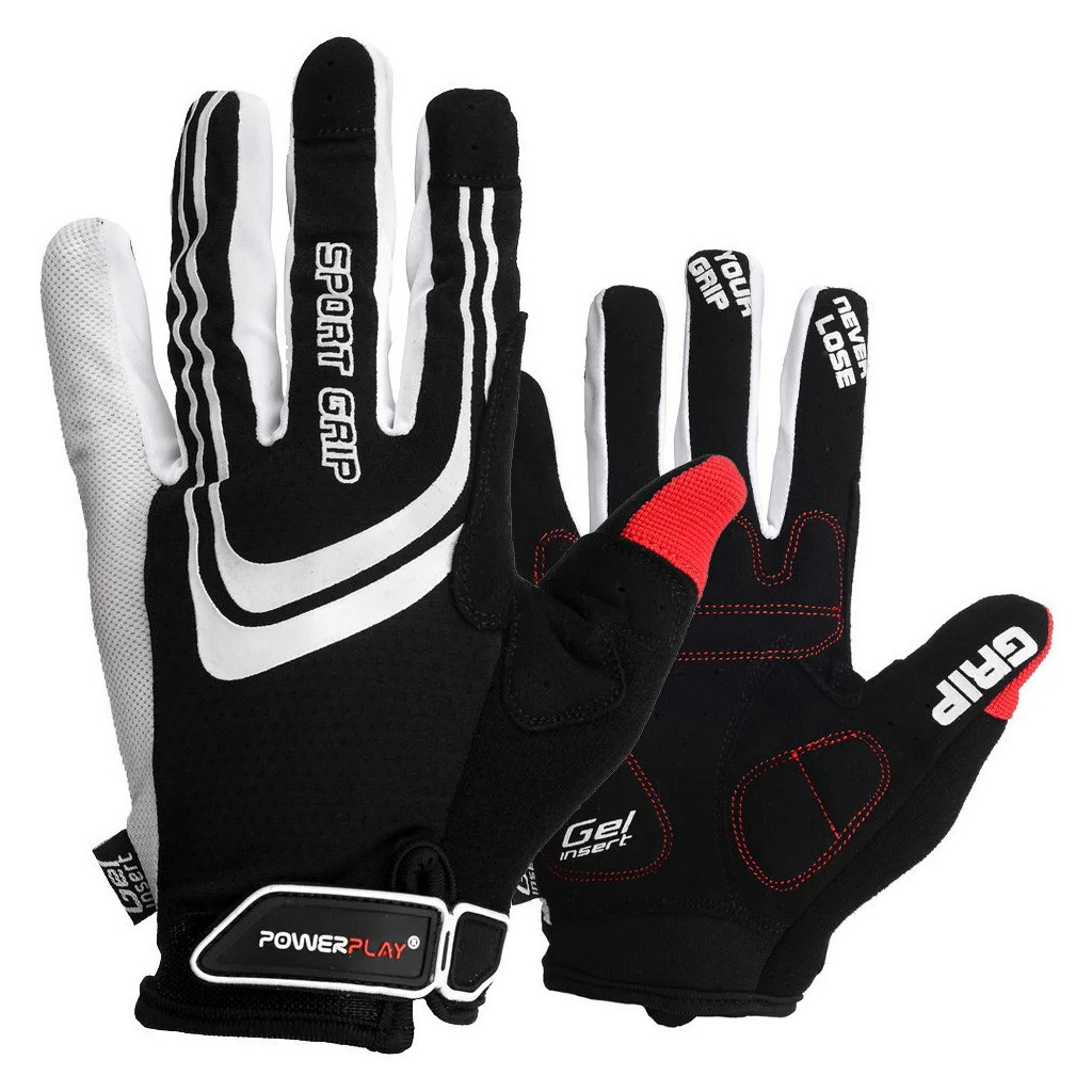Велорукавиці PowerPlay 6588 Black/White XXL (6588_XXL_Black/White) - зображення 1