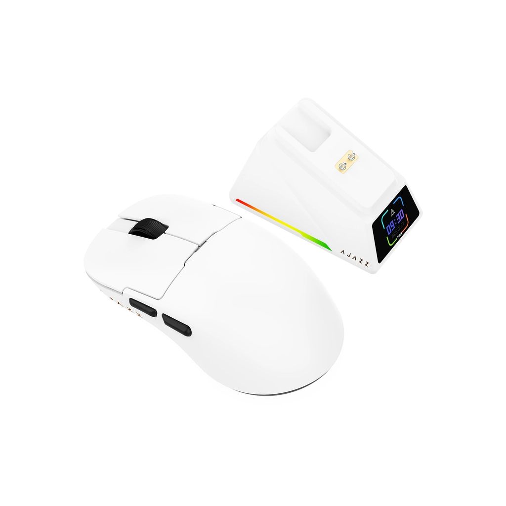 Мишка Ajazz AJ159 APEX Wireless/Bluetooth/USB White (AJM159-A-W) - зображення 2