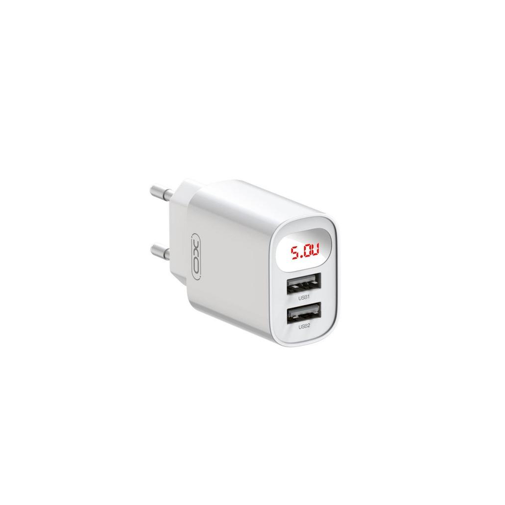 Зарядний пристрій XO L95 (2USB/2.4A) + USB - Lightning White (XO-L95-L) - зображення 4