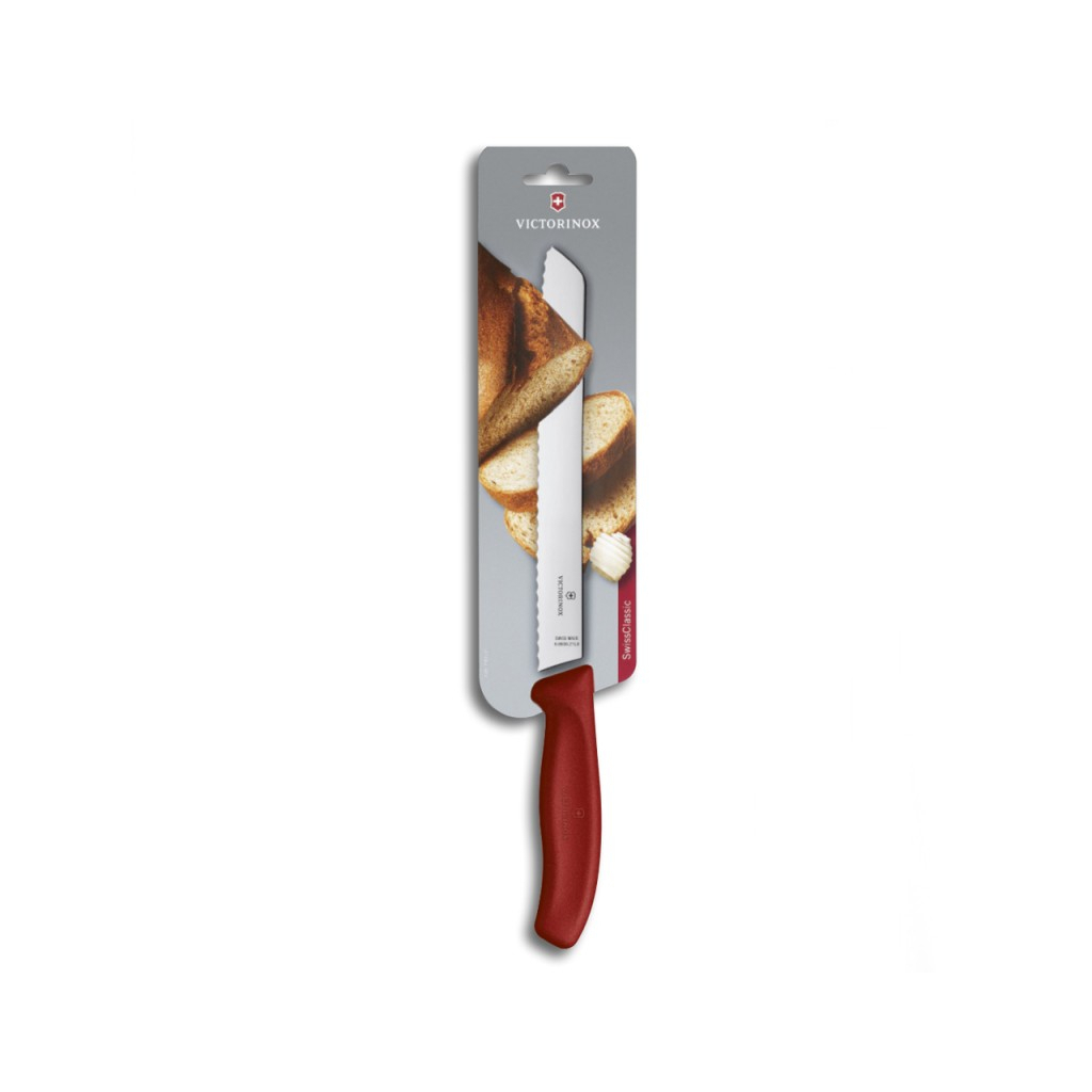 Кухонний ніж Victorinox SwissClassic Bread 21 см Serrated Red (6.8631.21B) - зображення 1