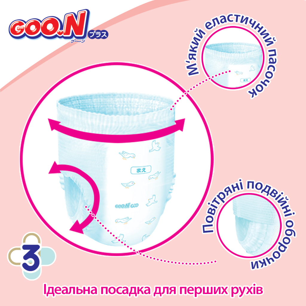 Підгузки GOO.N Plus Трусики для дітей 13-25 кг розмір XXL 28 шт (21000634) - зображення 5