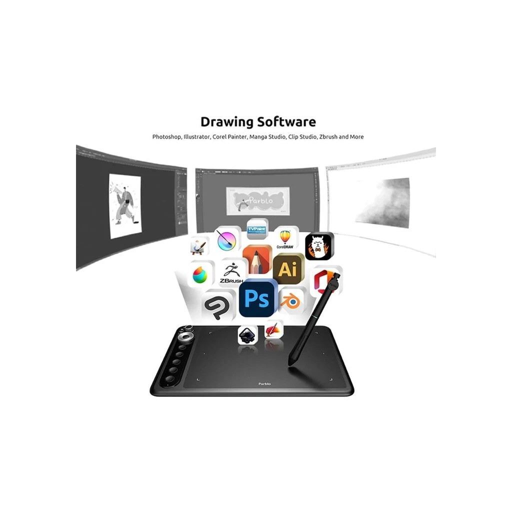 Графічний планшет Parblo Intangbo X7 Black (INTANGBOX7) - зображення 2