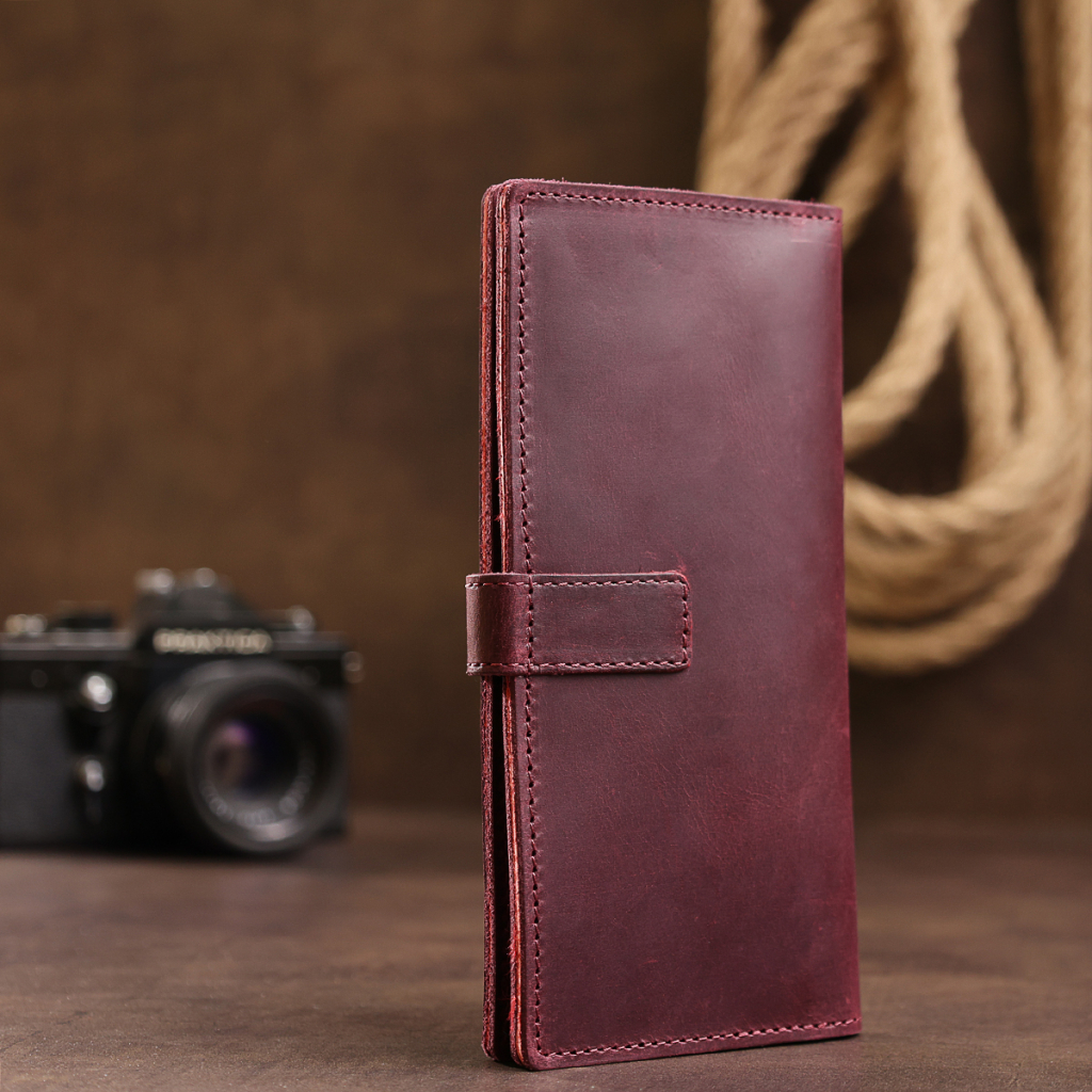 Гаманець Grande Pelle Бордовий (11561) - зображення 10