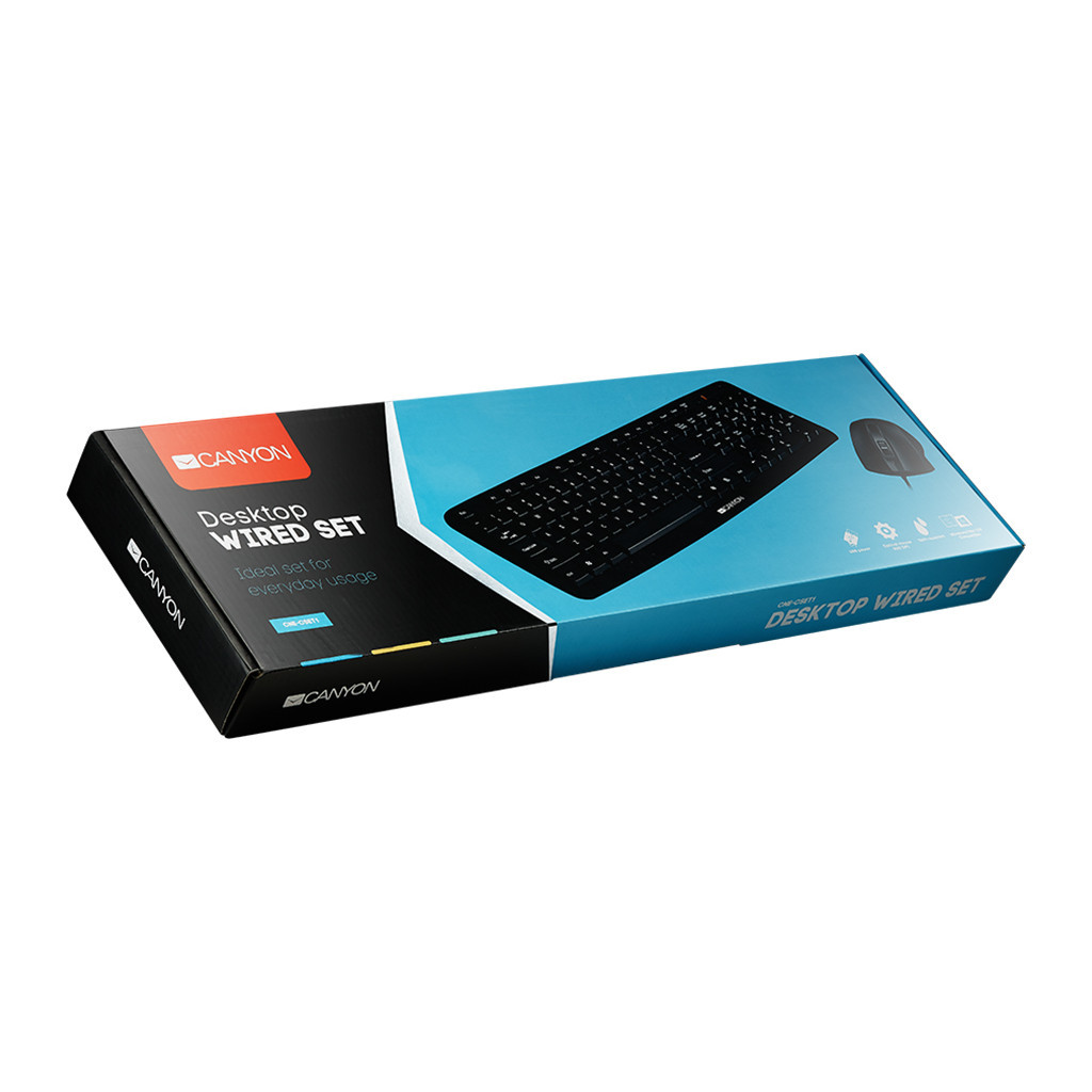 Комплект Canyon SET-1 Water resistant USB UA Black (CNE-CSET1) - зображення 3