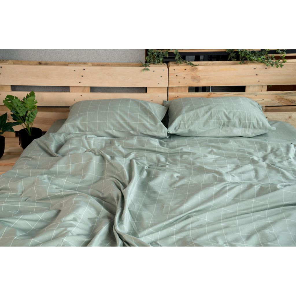 Постільна білизна Ardesto Gloria сатин зелений євро 200х220 (ART2022LG) - зображення 10