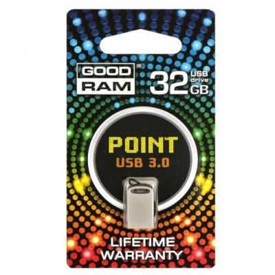 USB флеш накопичувач Goodram 32Gb Point Silver USB 3.0 (PD32GH3GRPOSR10) - зображення 2