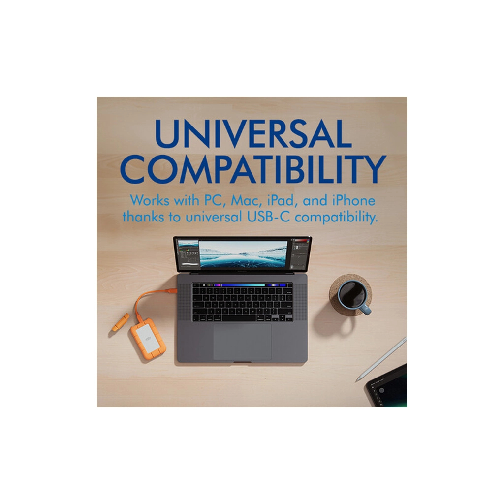 Накопичувач SSD USB Type-C 1TB Rugged Mini LaCie (STMF1000400) - picture 8