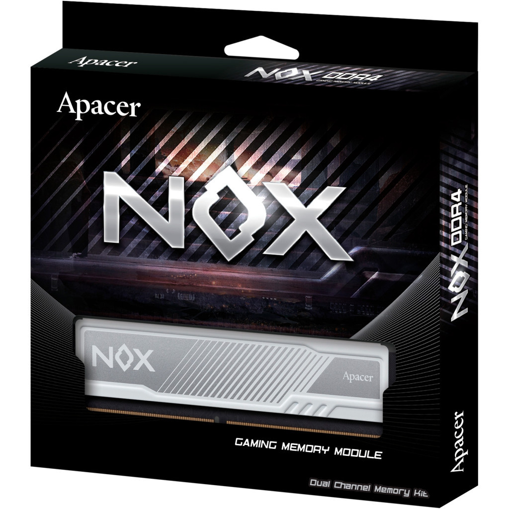 Модуль пам'яті для комп'ютера DDR4 8GB 2666 MHz NOX White Apacer (AH4U08G26C08YMWAA-1) - зображення 5