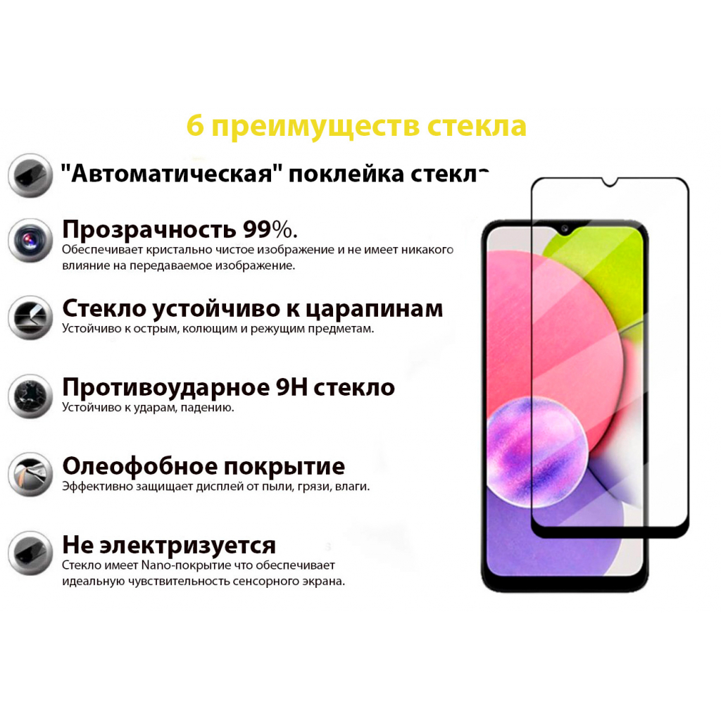 Скло захисне BeCover Samsung Galaxy A03 Core SM-A032/ A03 SM-A035 Black (707102) - зображення 2
