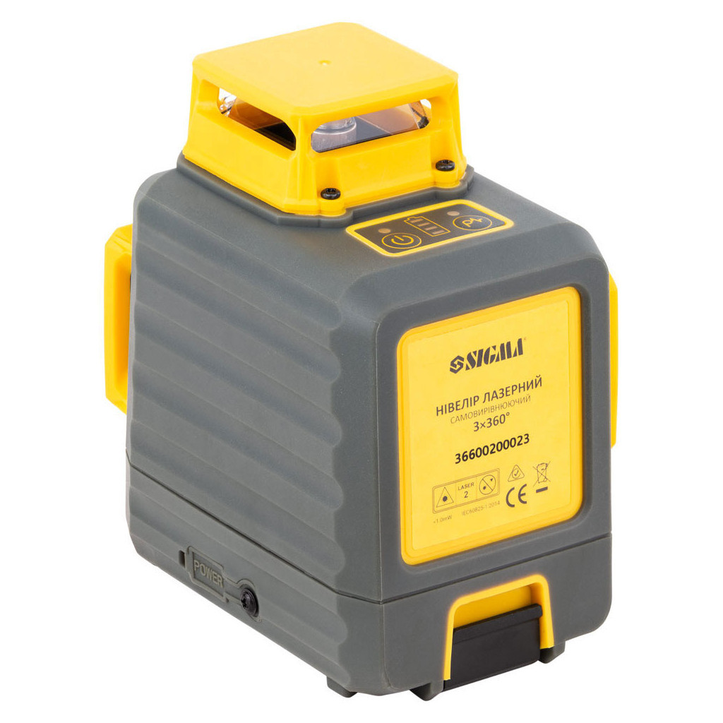 Лазерний нівелір Sigma що самовирівнюється, 3x360° (3727211) - зображення 8