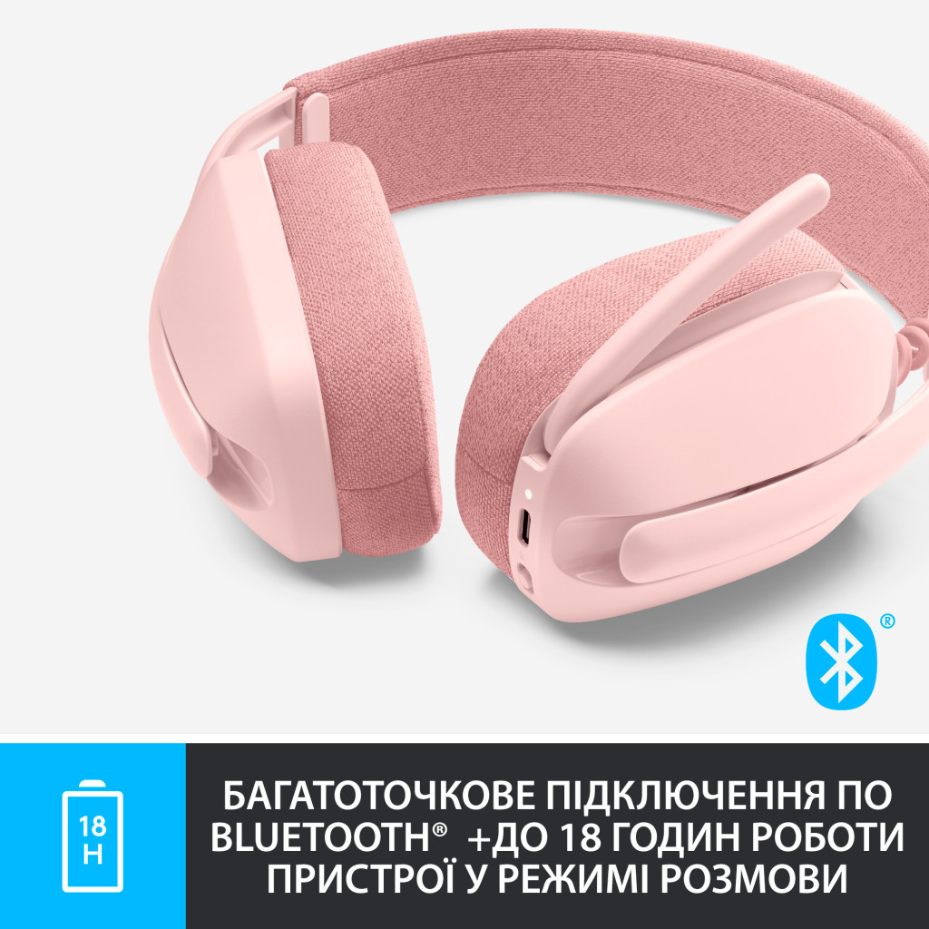Навушники Logitech Zone Vibe 100 Wireless Rose (981-001224) - зображення 5