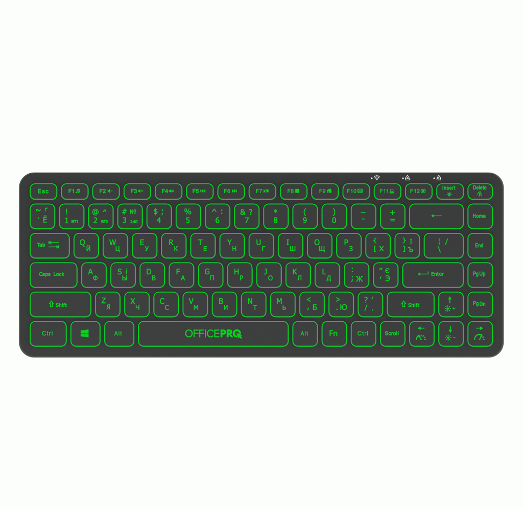 Клавіатура OfficePro SK790B Wireless/Bluetooth Black - зображення 3