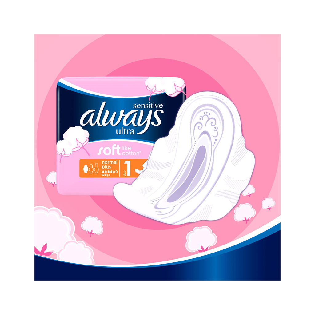 Гігієнічні прокладки Always Ultra Sensitive Normal розмір 1 20 шт. (4015400213932) - изображение 4