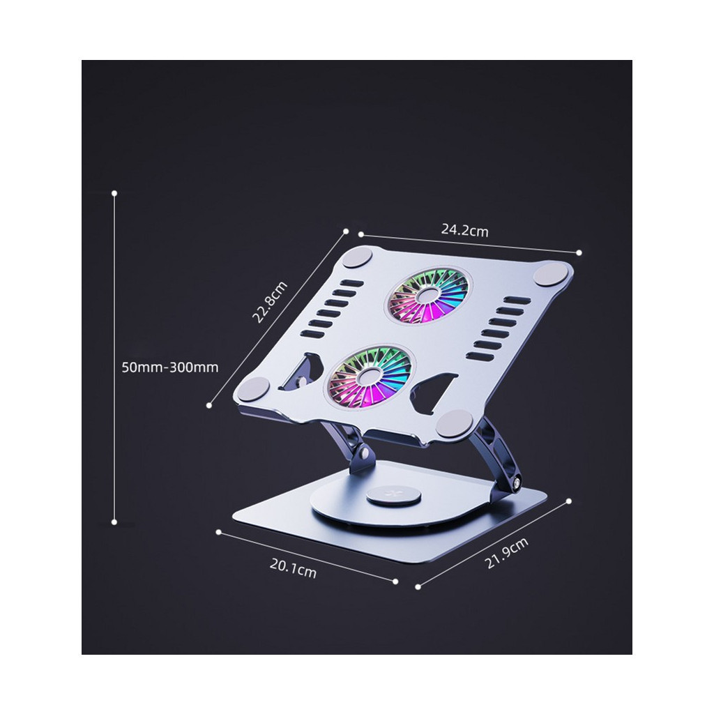 Підставка до ноутбука DYXON FIX COOLING 3 Silver (DXNLSFC3S) - зображення 11