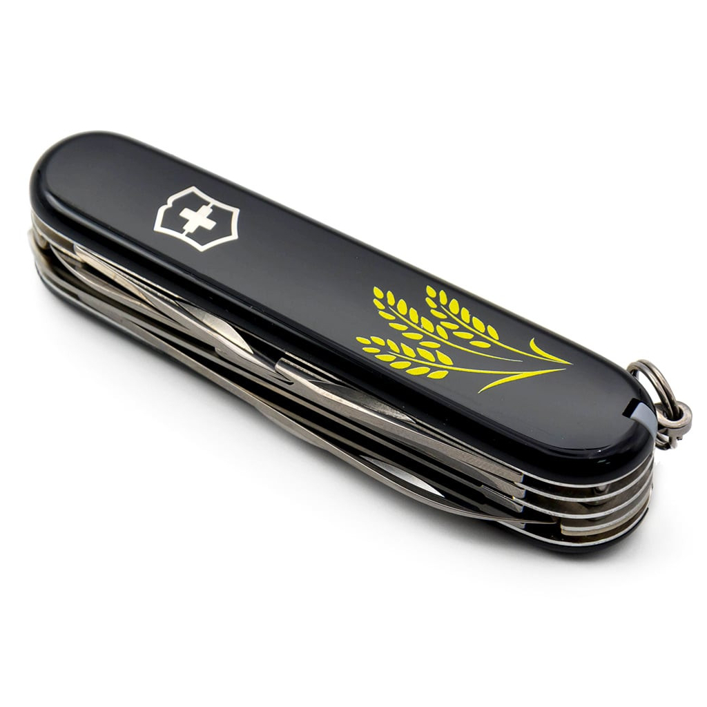 Ніж Victorinox Huntsman Ukraine Black "Колосся Пшениці" (1.3713.3_T1338u) - зображення 5