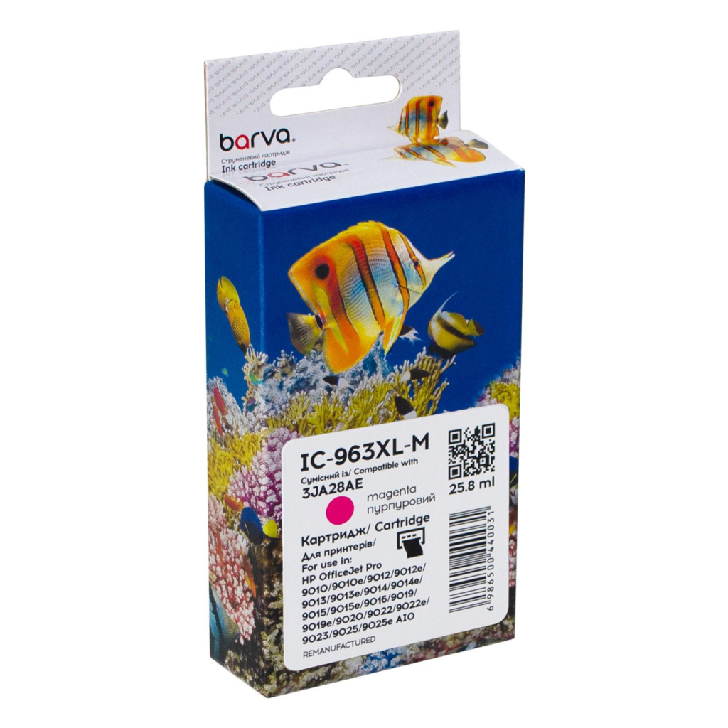 Картридж Barva HP 963XL (3JA24AE/3JA28AE) 1600 c, Magenta (IC-963XL-M) - изображение 1