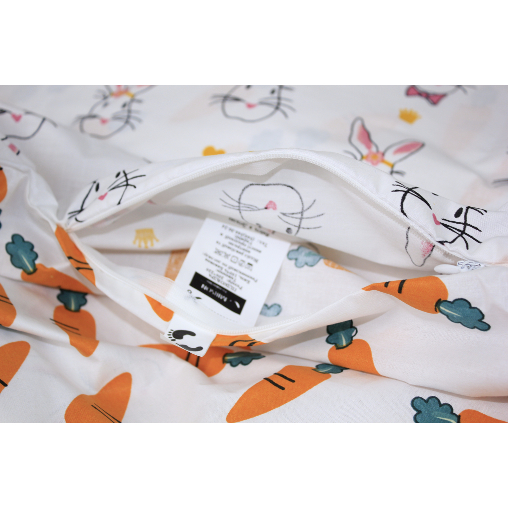 Постільна білизна MirSon Бязь 17-0529 Bunnies white Сімейний (2200003674033) - зображення 7