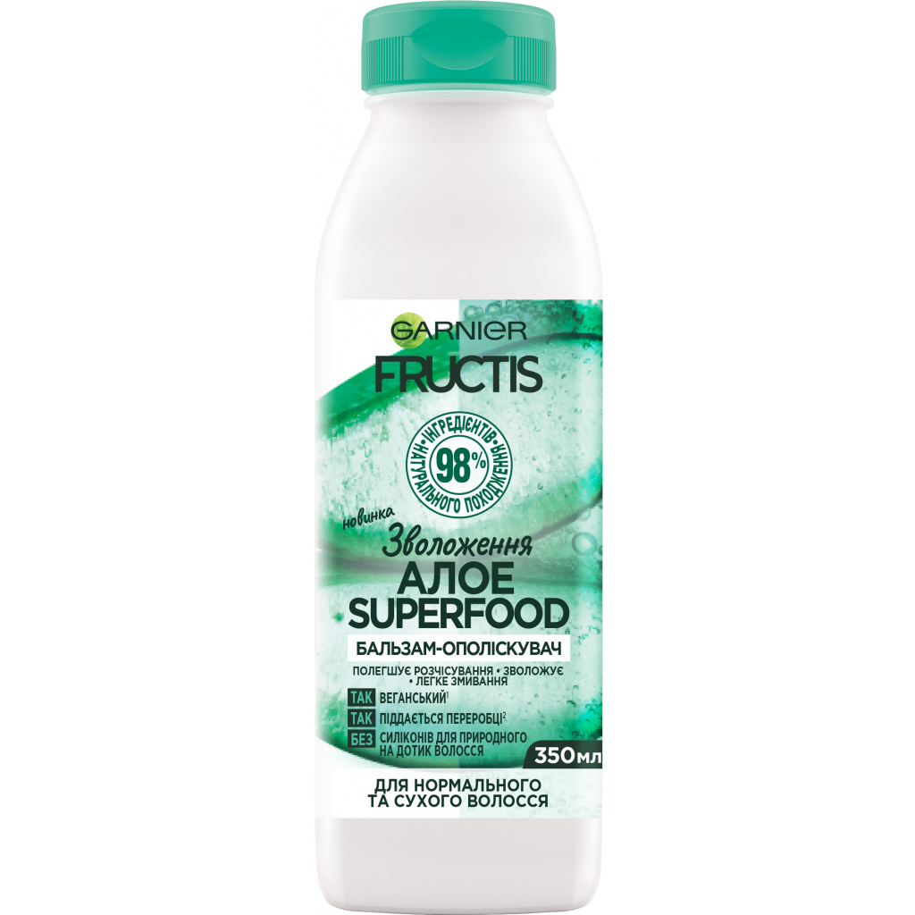 Кондиціонер для волосся Garnier Fructis Superfood Алое для нормального та сухого волосся 350 (3600542290579) - зображення 1