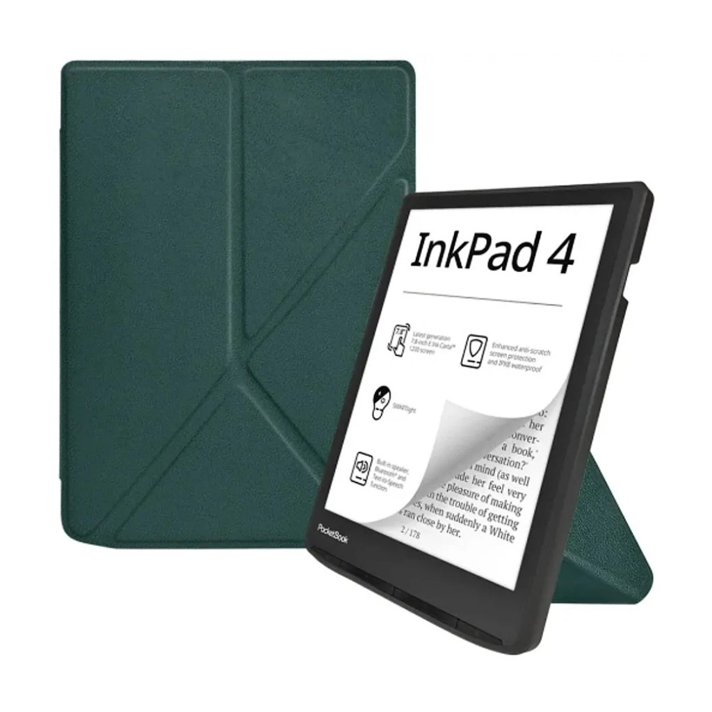 Чохол до електронної книги BeCover Ultra Slim Origami PocketBook 743G InkPad 4/InkPad Color 2/InkPad Color 3 (7.8") Dark Green (713084) - зображення 3