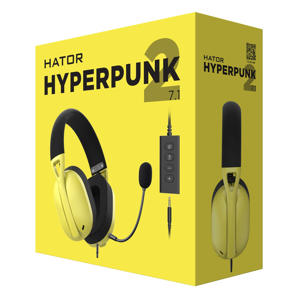 Навушники Hator Hyperpunk 2 USB 7.1 Black/Yellow (HTA-847) - зображення 6