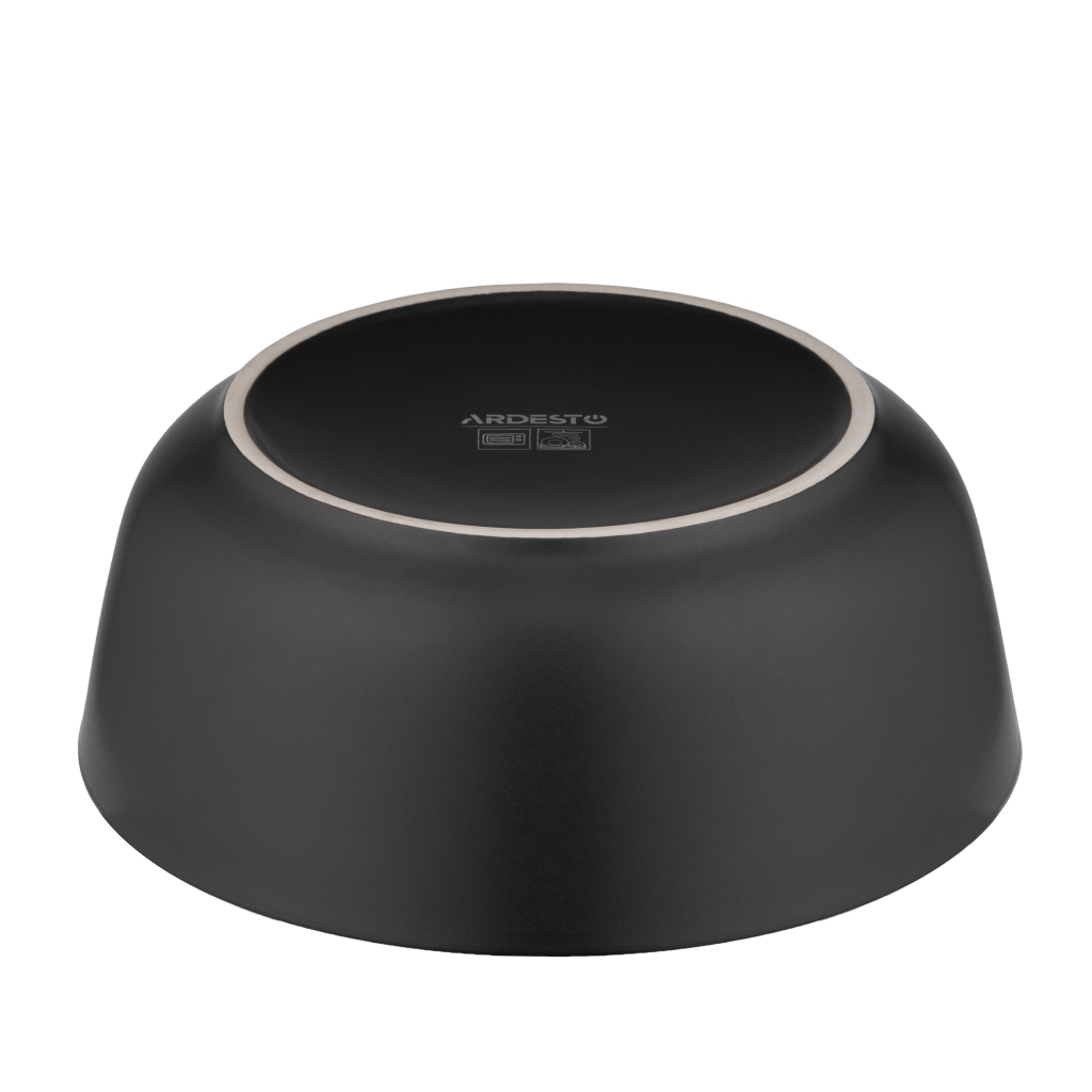 Салатник Ardesto Bolzano 720мл, кераміка, чорно-зелений, (AR2916BM) - зображення 5