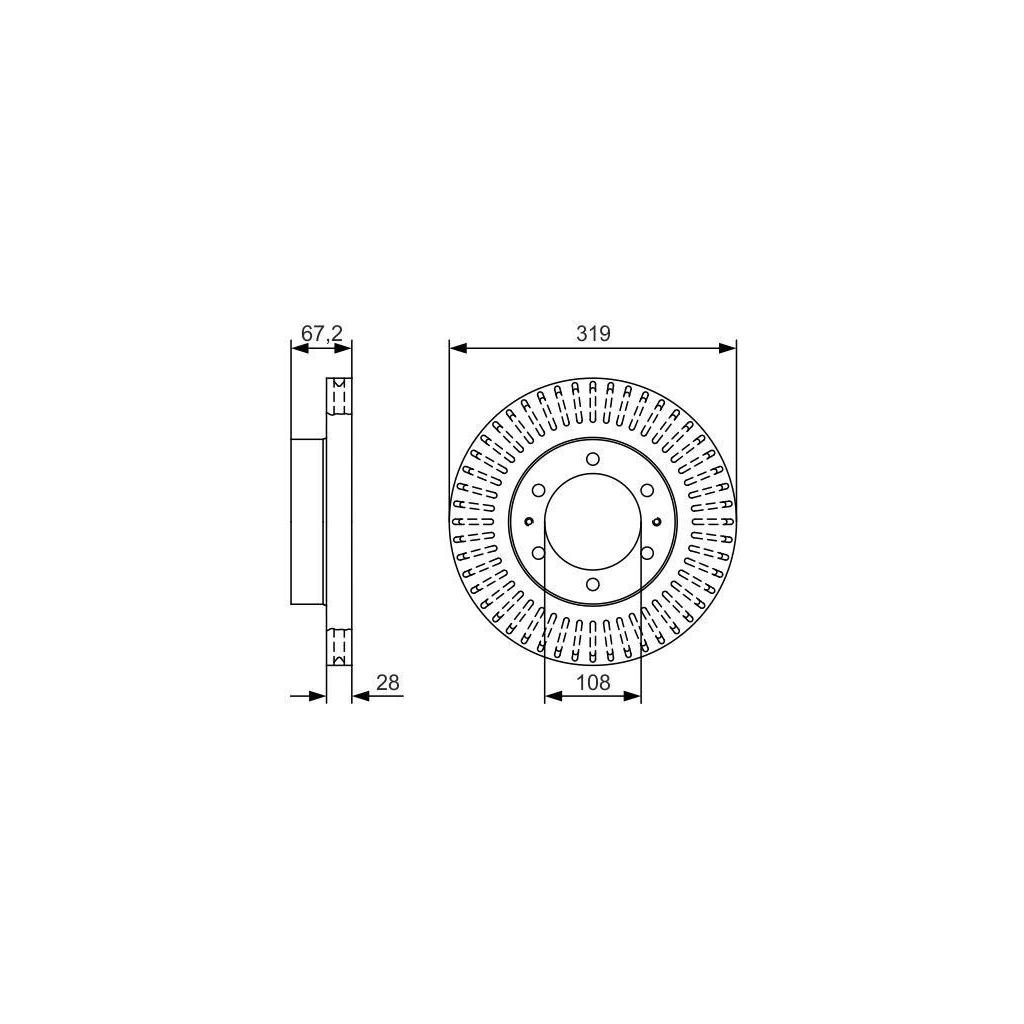 Гальмівний диск Bosch 0 986 479 T36 - зображення 3