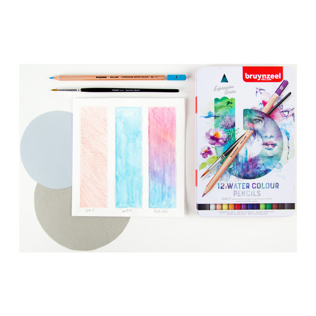 Олівці кольорові Bruynzeel EXPRESSION, акварельні 12 кольорів (8712079424961) - изображение 2
