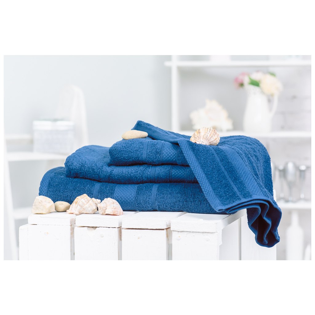 Рушник MirSon набір банний 5006 SoftNess Kingblue 40x70, 50x90, 70x140, 100x150 (2200003183306) - зображення 1