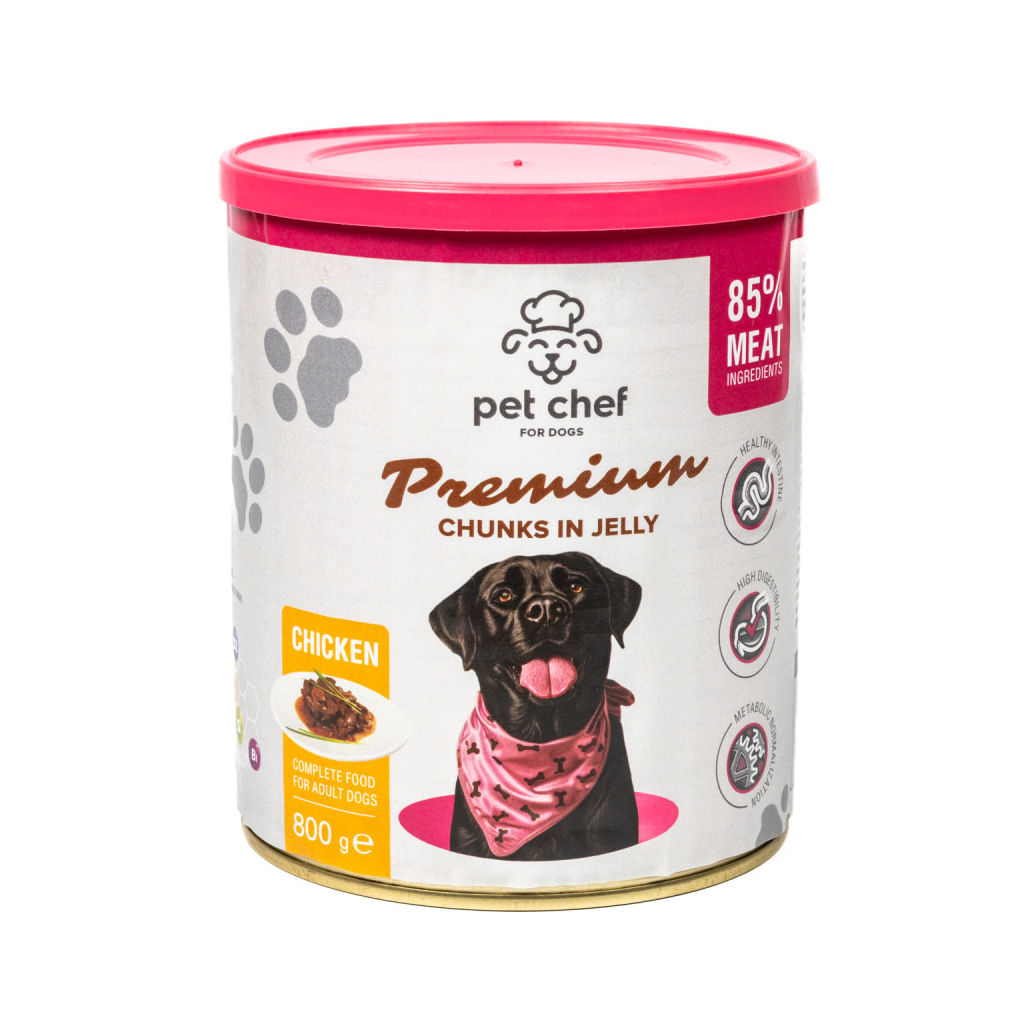 Вологий корм для собак Pet Chef З куркою 800 г (4820255193656) - изображение 5