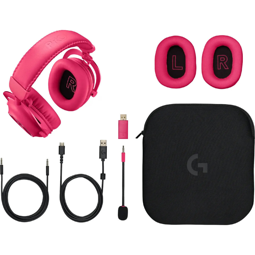 Навушники Logitech G Pro X 2 Lightspeed Wireless Magenta (981-001275) - зображення 6