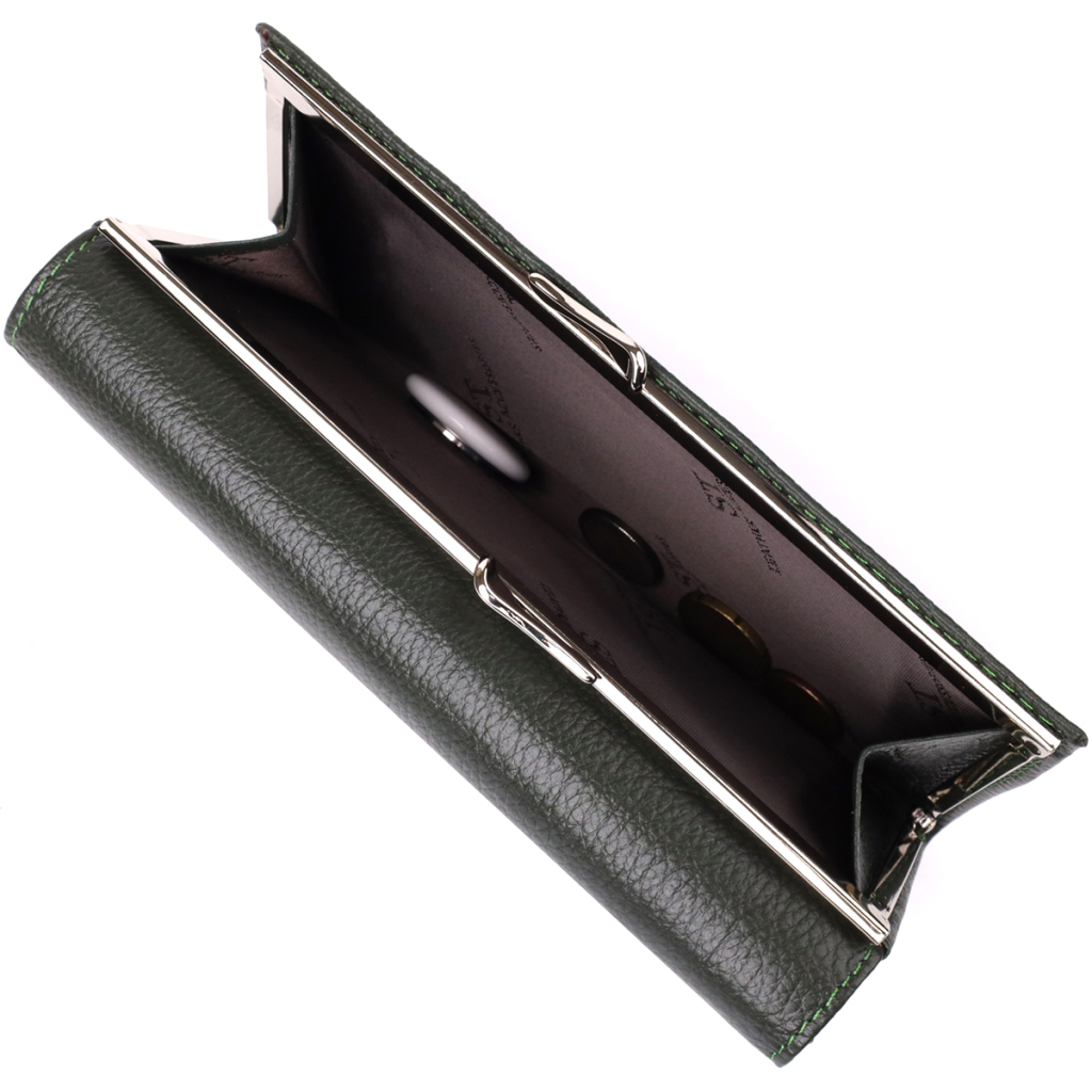 Гаманець ST Leather З натуральної шкіри Зелений (23106) - зображення 7